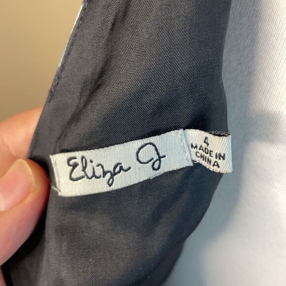 Eliza J Multicolored A-Line Dress with Sequined Neckline (Size: 4) - Picture 13 of 16